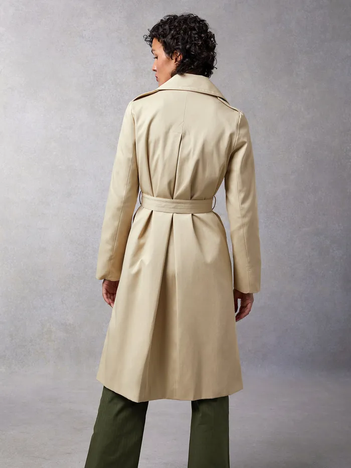 Rouje Adina Trench Coat Uni Sable Women Coats and Jackets
