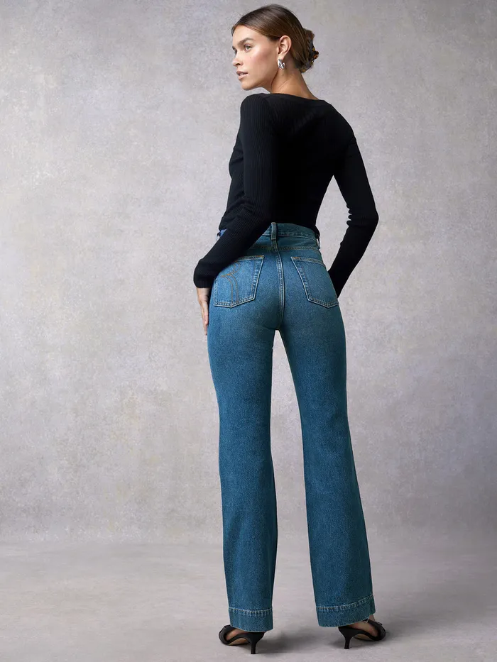 Rouje Belleville Jeans Indigo Double Stoneindigodoublestone Women Bootcut and flare jeans