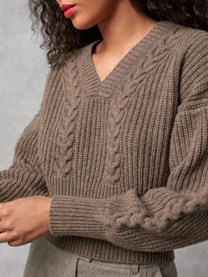 Rouje Zoe Sweater Uni Taupe Women Knits