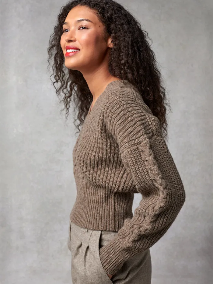 Rouje Zoe Sweater Uni Taupe Women Knits