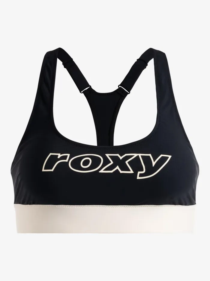 Roxy Active 8211 Full Coverage Bikini Top Anthracite Women Roxy Bikinis