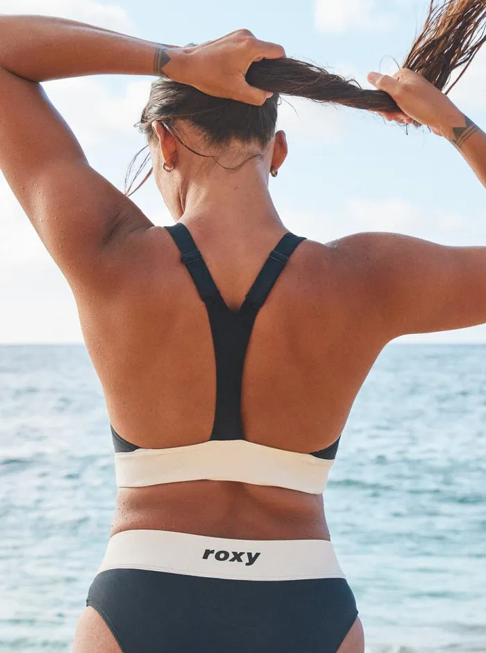 Roxy Active 8211 Full Coverage Bikini Top Anthracite Women Roxy Bikinis