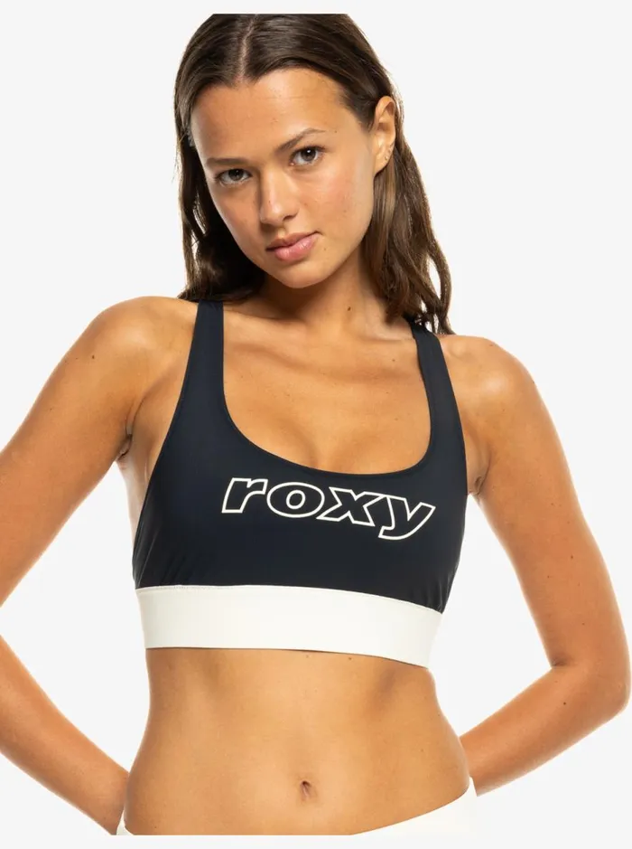 Roxy Active 8211 Full Coverage Bikini Top Anthracite Women Roxy Bikinis