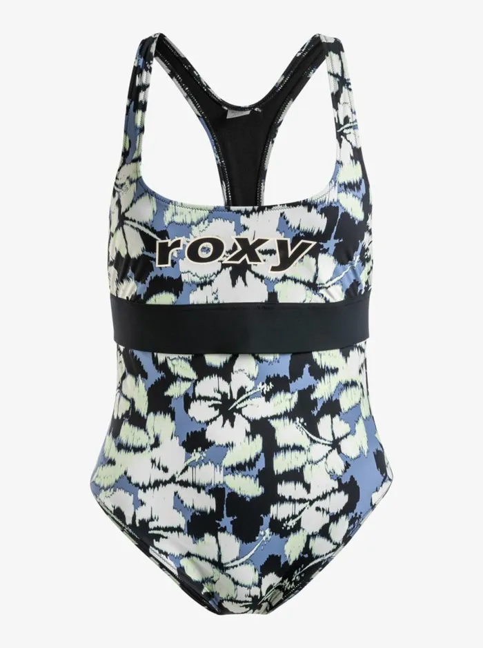 Roxy Active 8211 One Piece Swimsuit Wild Wind Hibiscus Mirage Women Roxy Swimsuits