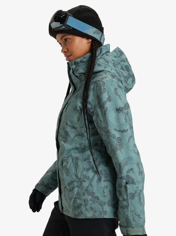 Roxy Jetty 8211 Snow Jacket Lily Pad Sketch Book Women Roxy Jackets and Coats