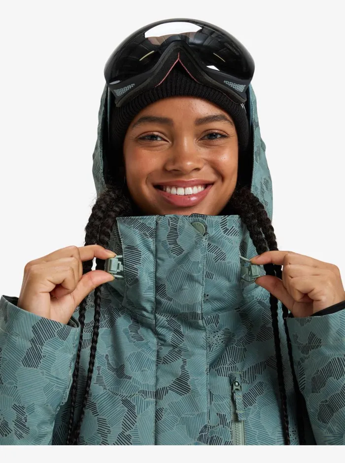 Roxy Jetty 8211 Snow Jacket Lily Pad Sketch Book Women Roxy Jackets and Coats