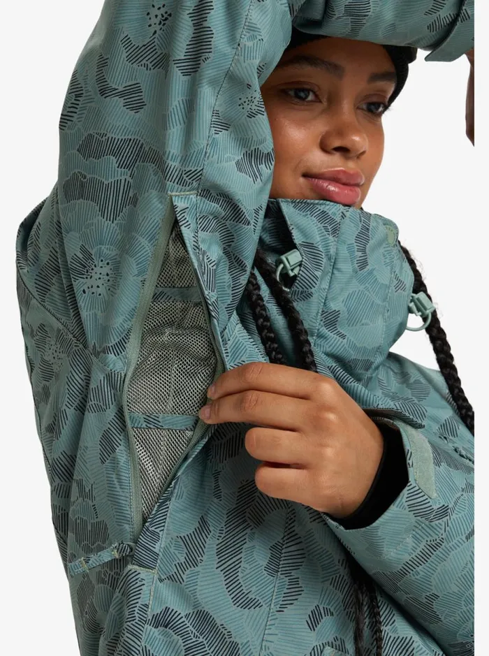 Roxy Jetty 8211 Snow Jacket Lily Pad Sketch Book Women Roxy Jackets and Coats