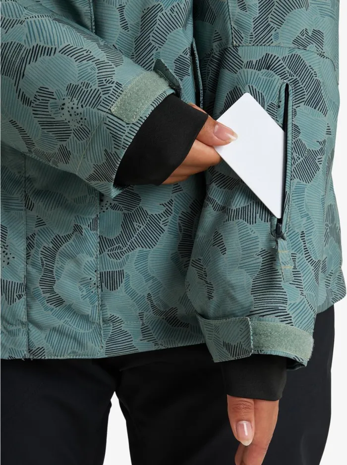 Roxy Jetty 8211 Snow Jacket Lily Pad Sketch Book Women Roxy Jackets and Coats