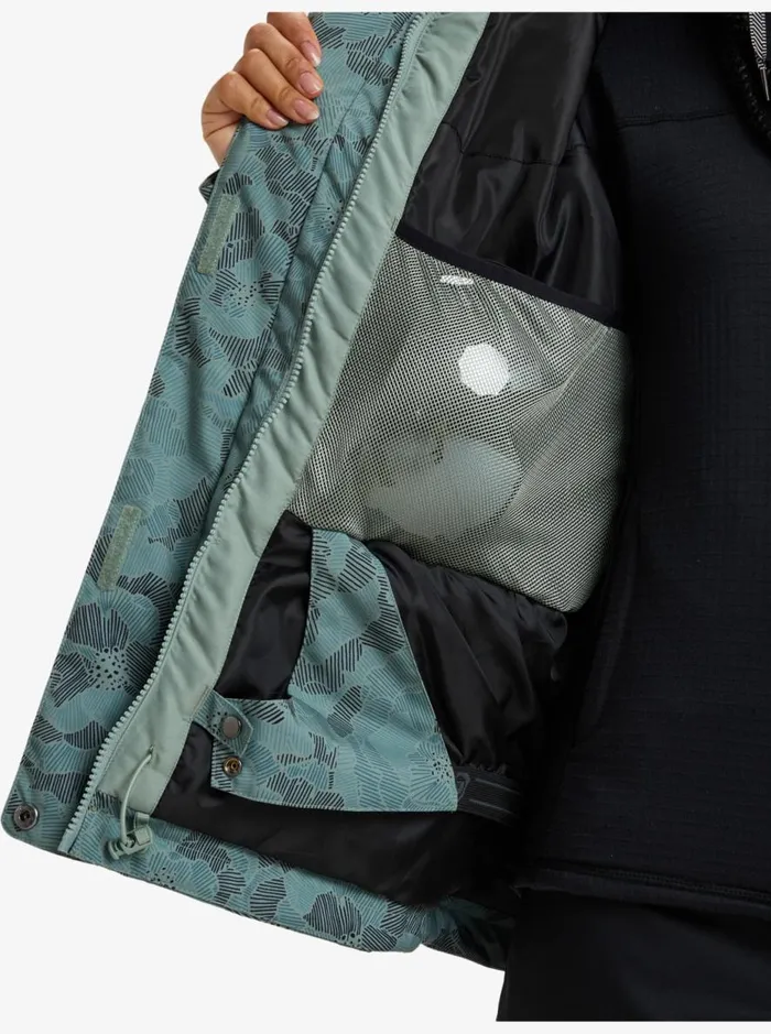Roxy Jetty 8211 Snow Jacket Lily Pad Sketch Book Women Roxy Jackets and Coats