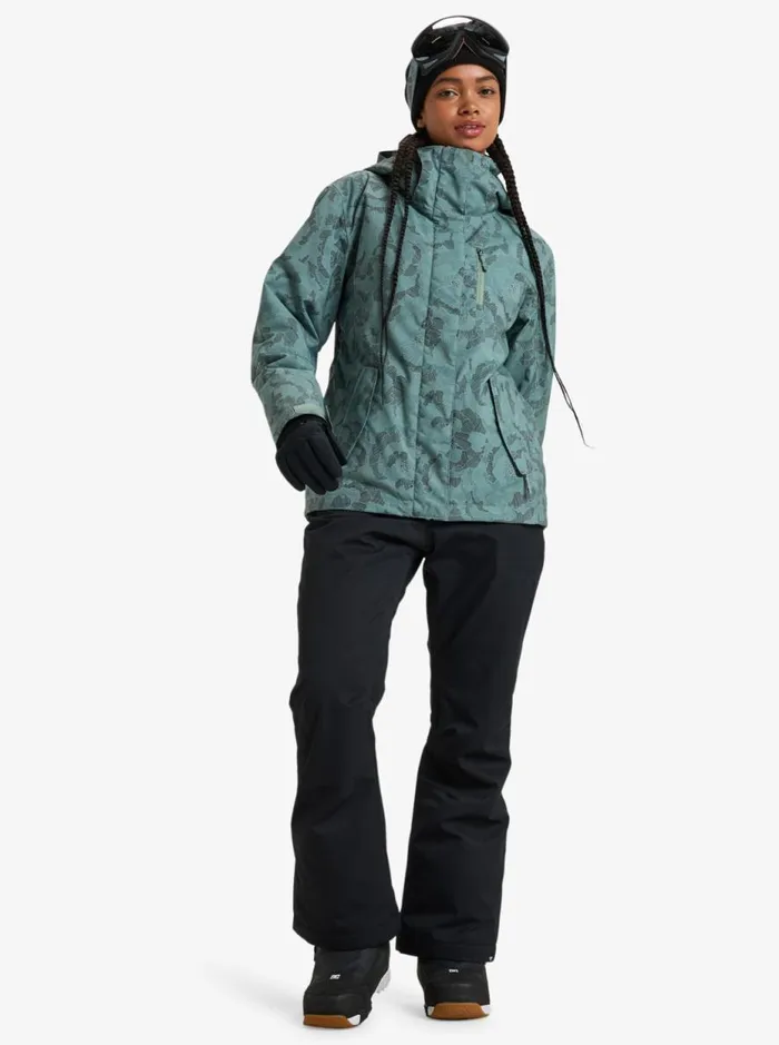 Roxy Jetty 8211 Snow Jacket Lily Pad Sketch Book Women Roxy Jackets and Coats