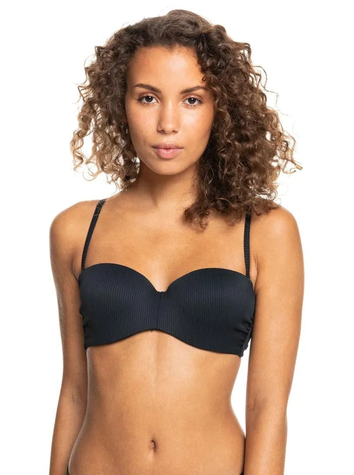 Roxy Love The Beach Vibe 8211 Bandeau Bikini Top Anthracite Women Roxy Bikinis Roxy Love The Beach Vibe 8211 Bandeau Bikini Top Anthracite Women Roxy Bikinis