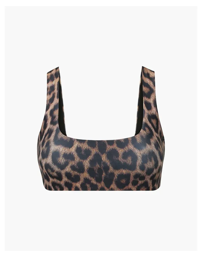 SAINT SOMEBODY Mystery Of Love Bikini Top Leopard Women Madewell Swim SAINT SOMEBODY Mystery Of Love Bikini Top Leopard Women Madewell Swim