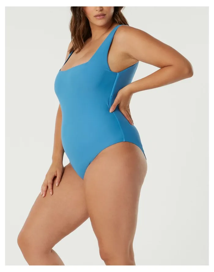 SAINT SOMEBODY Run To Paradise One Piece Sky Blue Women Madewell Swim SAINT SOMEBODY Run To Paradise One Piece Sky Blue Women Madewell Swim