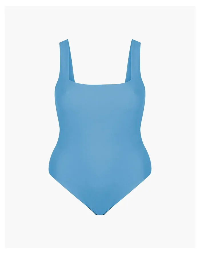 SAINT SOMEBODY Run To Paradise One Piece Sky Blue Women Madewell Swim SAINT SOMEBODY Run To Paradise One Piece Sky Blue Women Madewell Swim