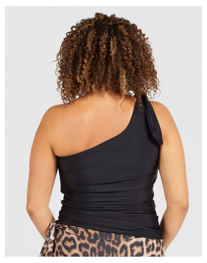 SAINT SOMEBODY The Way She Moves One Shoulder Singlet Top Black Women Madewell Swim SAINT SOMEBODY The Way She Moves One Shoulder Singlet Top Black Women Madewell Swim
