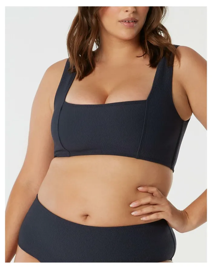 SAINT SOMEBODY Walking On A Dream Bikini Top Ink Women Madewell Swim