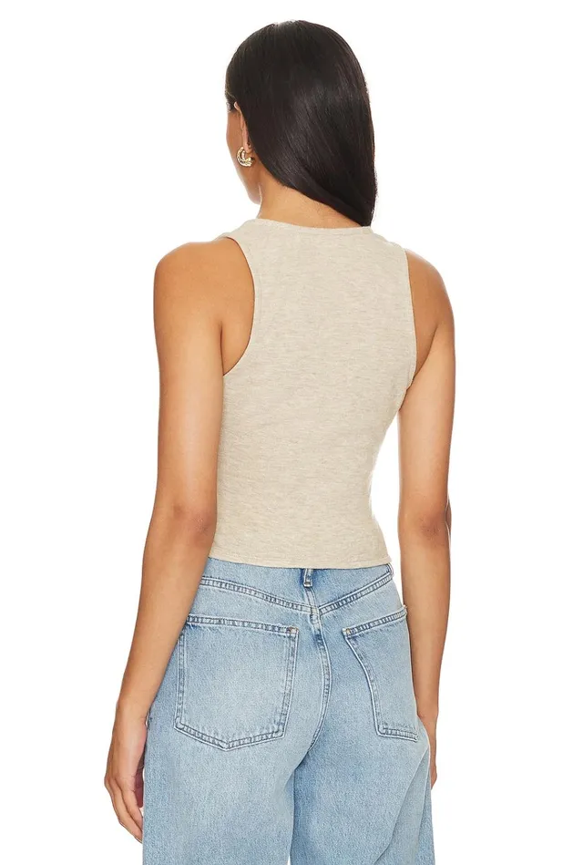 Sally Wrap Top Oatmeal Women Lovers Friends Tops