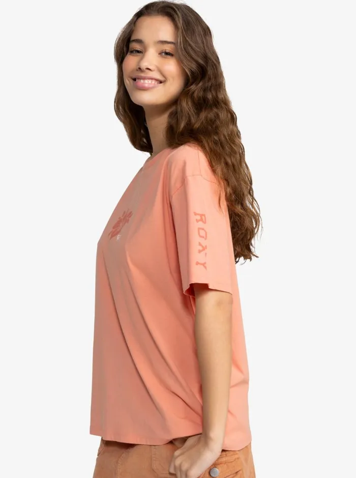 Sand Under The Sky 8211 Short Sleeves Tshirt Terra Cotta Women Roxy TShirts and Tops