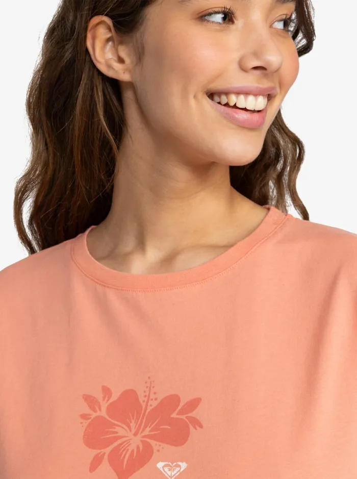 Sand Under The Sky 8211 Short Sleeves Tshirt Terra Cotta Women Roxy TShirts and Tops
