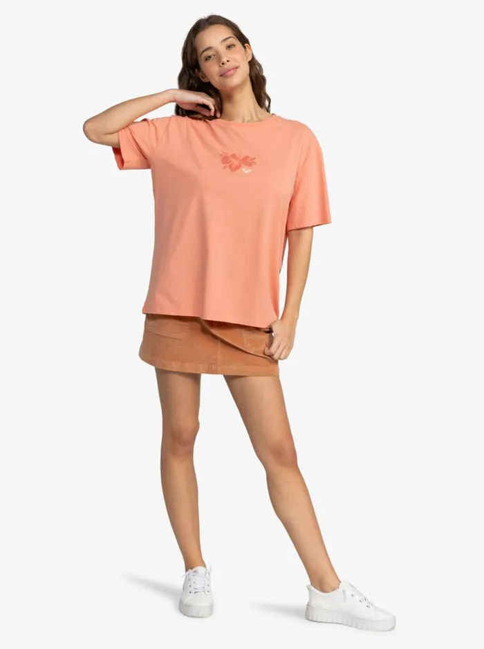 Sand Under The Sky 8211 Short Sleeves Tshirt Terra Cotta Women Roxy TShirts and Tops
