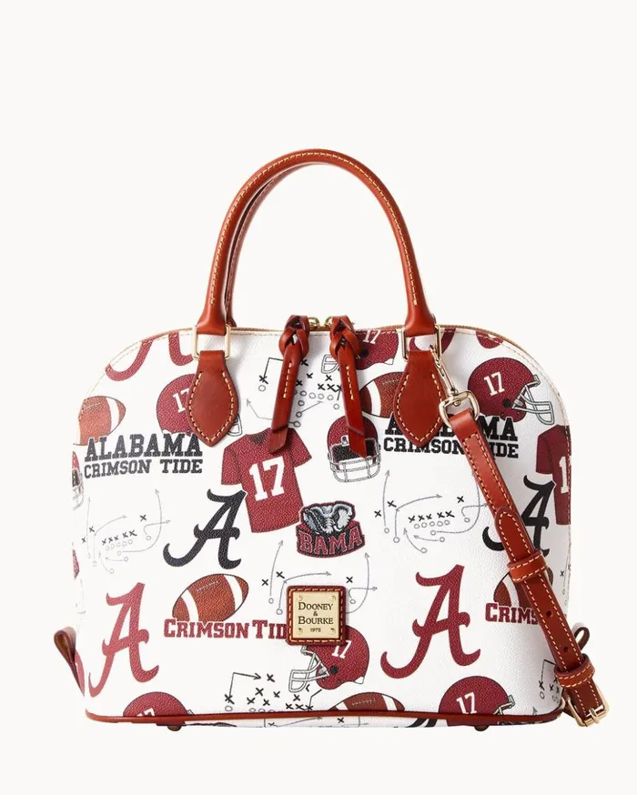 Satchels Women Dooney and Bourke Collegiate University Of Alabama Zip Zip Satchel U Of Alabama