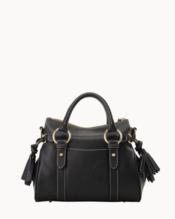 Satchels Women Dooney and Bourke Lucca Leather Satchel With Pocket Black Satchels Women Dooney and Bourke Lucca Leather Satchel With Pocket Black