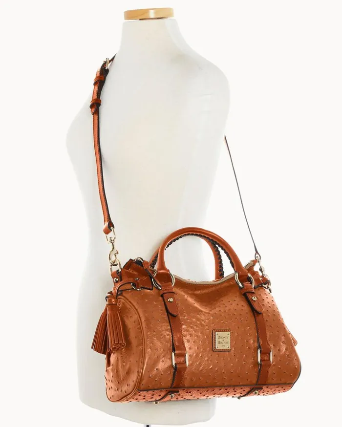 Satchels Women Dooney and Bourke Ostrich Satchel Caramel Satchels Women Dooney and Bourke Ostrich Satchel Caramel