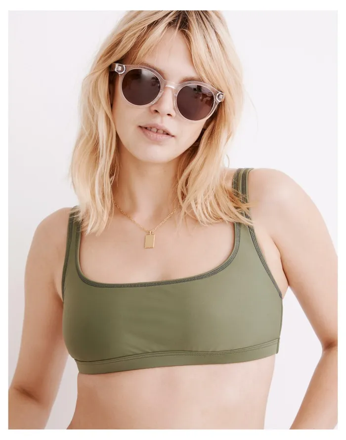 Second Wave Balconette Bikini Top Faded Palm Women Madewell Swim Second Wave Balconette Bikini Top Faded Palm Women Madewell Swim