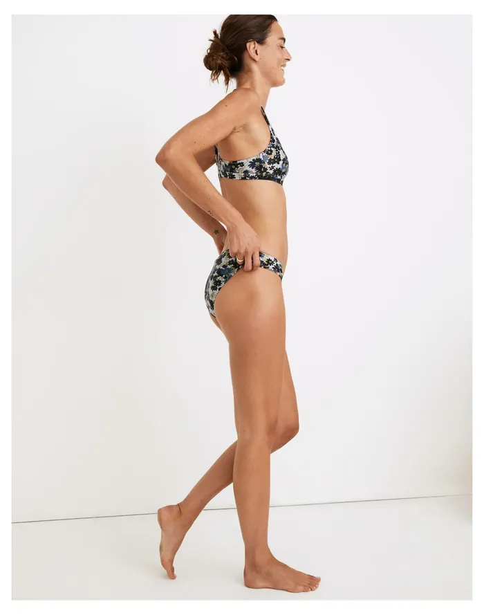 Second Wave Classic Bikini Bottom In Daisy Reverie Dusty Pool Women Madewell Swim Second Wave Classic Bikini Bottom In Daisy Reverie Dusty Pool Women Madewell Swim