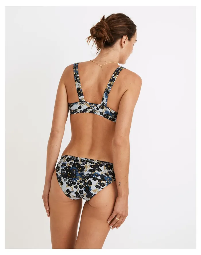 Second Wave Classic Bikini Bottom In Daisy Reverie Dusty Pool Women Madewell Swim Second Wave Classic Bikini Bottom In Daisy Reverie Dusty Pool Women Madewell Swim