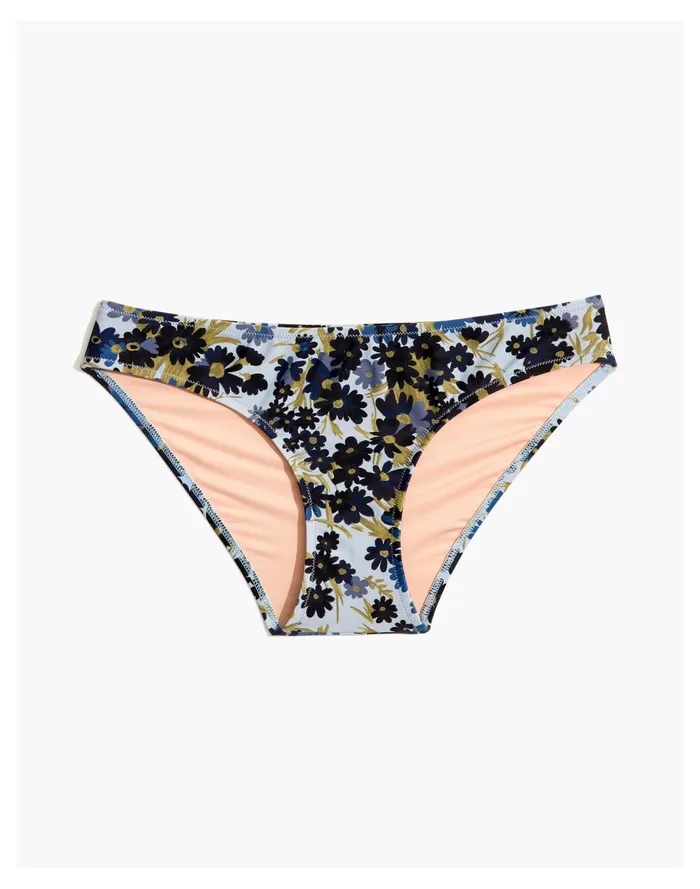 Second Wave Classic Bikini Bottom In Daisy Reverie Dusty Pool Women Madewell Swim Second Wave Classic Bikini Bottom In Daisy Reverie Dusty Pool Women Madewell Swim