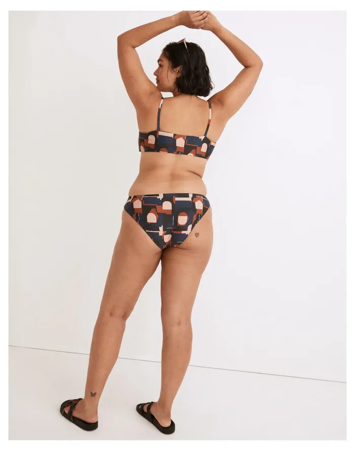 Second Wave Spaghetti Strap Bandeau Bikini Top In Color Collage Twilight Women Madewell Swim Second Wave Spaghetti Strap Bandeau Bikini Top In Color Collage Twilight Women Madewell Swim