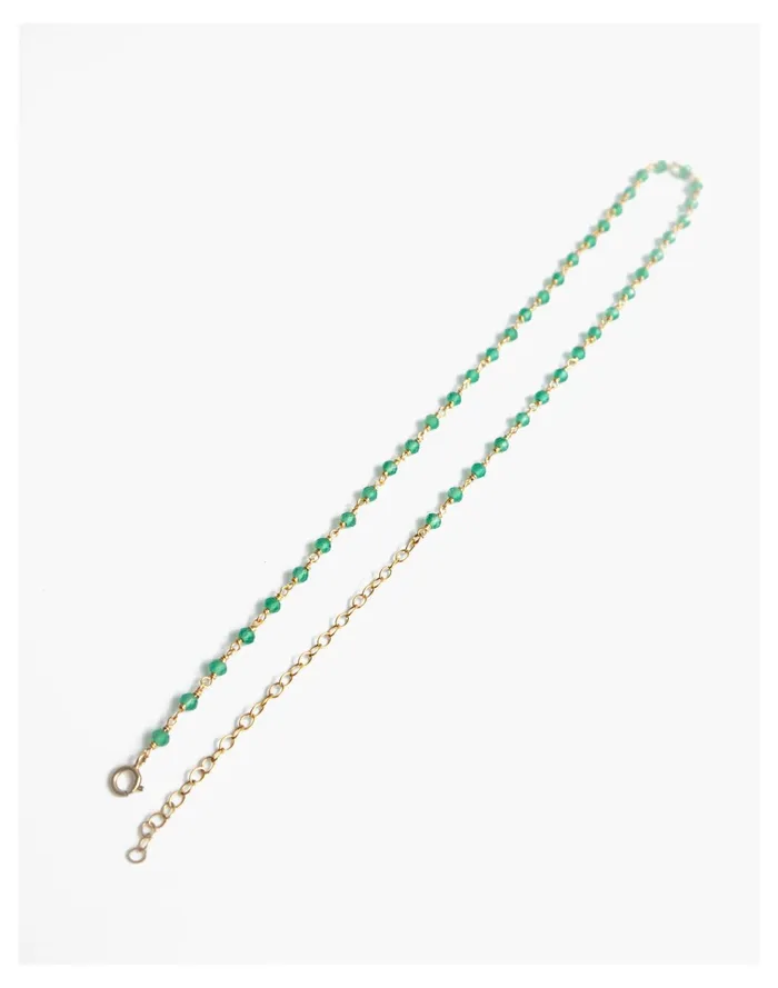Seree Hannah Skinny Beaded Choker Necklace Green Women Madewell Necklaces Seree Hannah Skinny Beaded Choker Necklace Green Women Madewell Necklaces