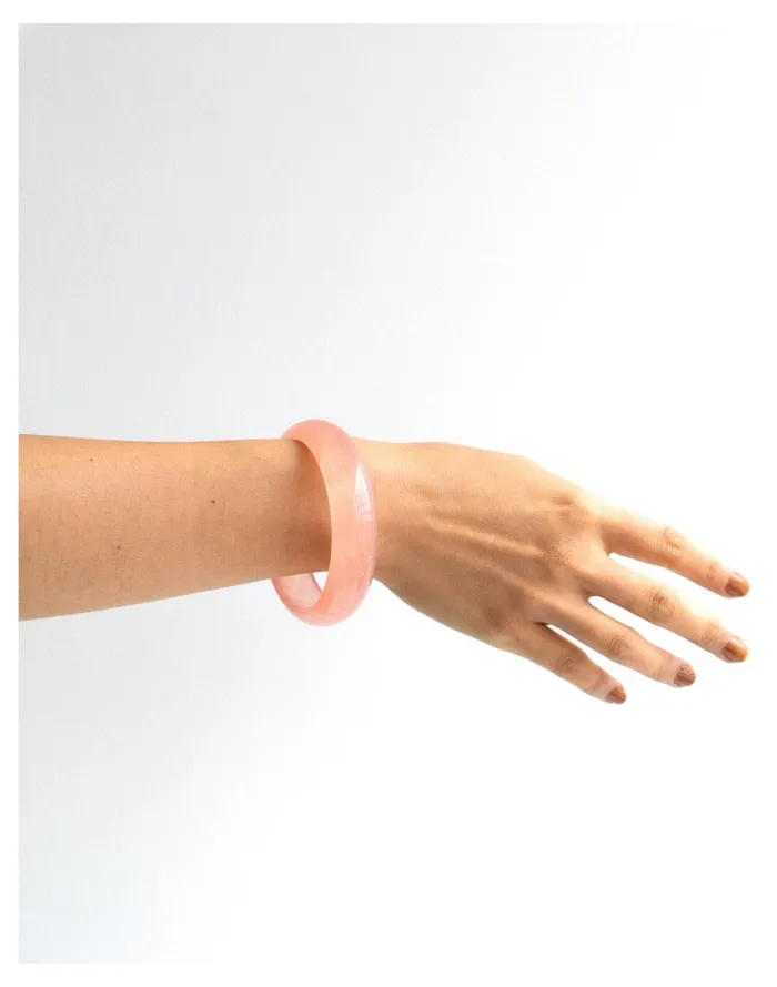 Seree Jade Bangle Bracelet In Blush Pink Pink Women Madewell Bracelets