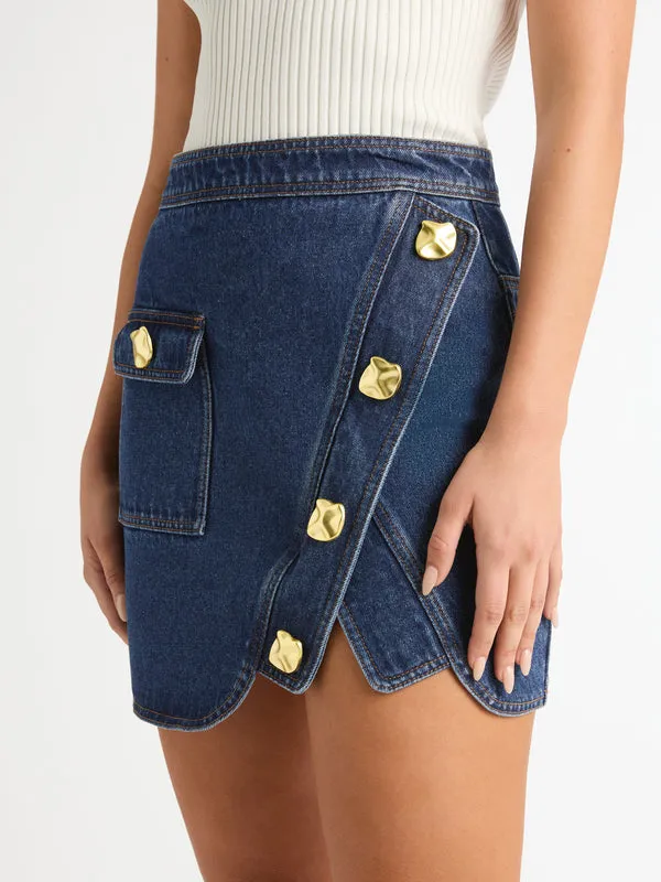 SHEIKE Mini Skirts Women REPUBLIC MINI SKIRT Blue SHEIKE Mini Skirts Women REPUBLIC MINI SKIRT Blue