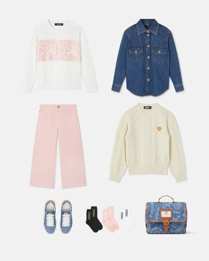 Shirts and Tshirts Kids Versace Barocco TShirt Light Pink