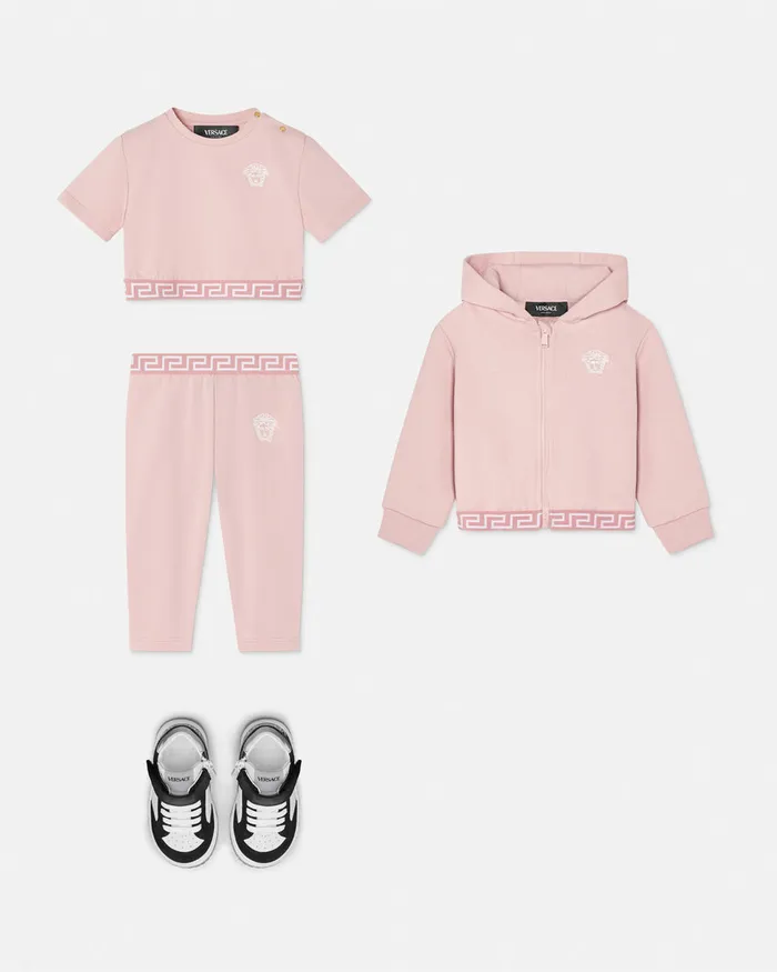 Shirts and Tshirts Kids Versace Greca Baby TShirt Light Pink
