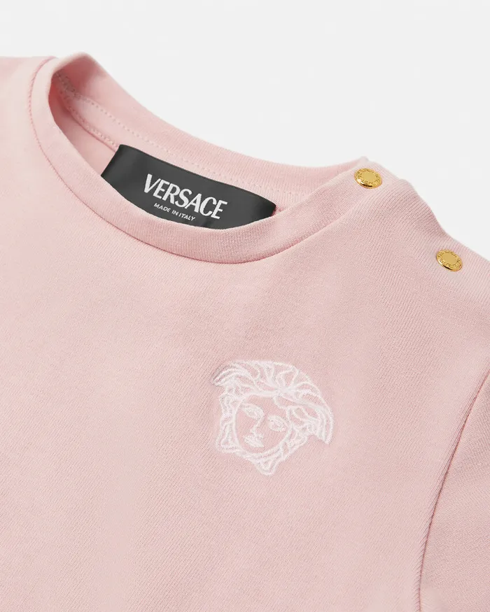 Shirts and Tshirts Kids Versace Greca Baby TShirt Light Pink