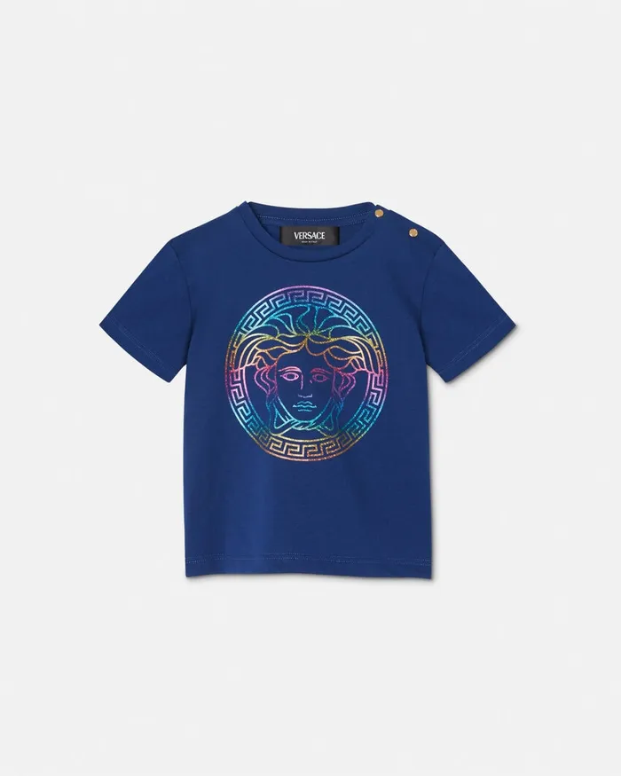 Shirts and Tshirts Kids Versace Medusa Baby TShirt Blue