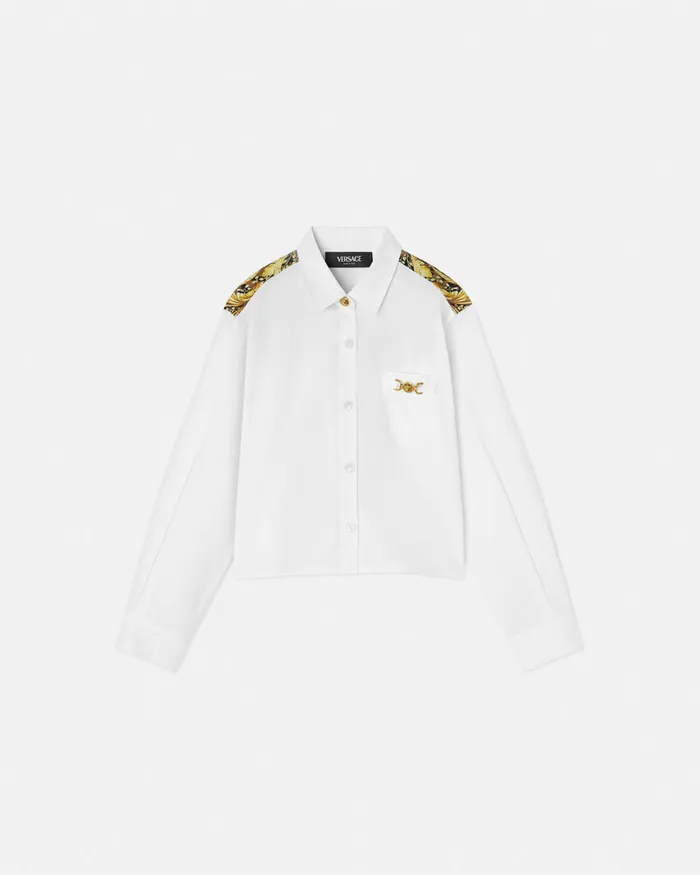 Shirts and Tshirts Kids Versace Wild Barocco Shirt White