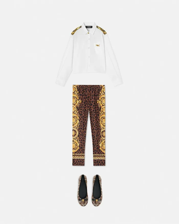 Shirts and Tshirts Kids Versace Wild Barocco Shirt White