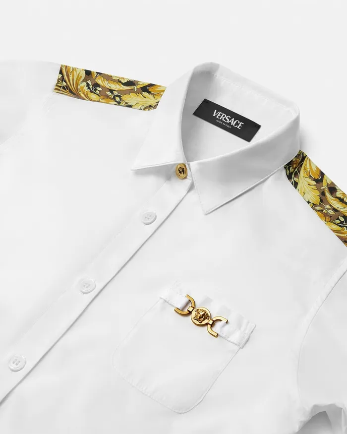Shirts and Tshirts Kids Versace Wild Barocco Shirt White