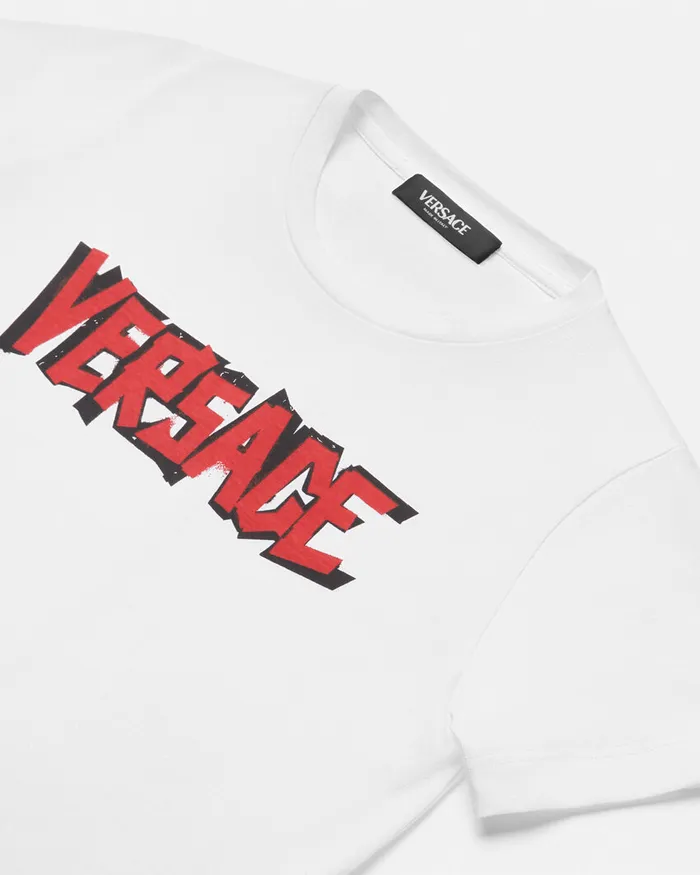 Shirts and Tshirts Kids Versace World Tour TShirt White