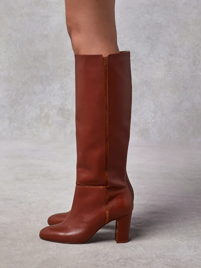 Shoes Camelia Boots Cuir Caramel 8211 Rouje Women