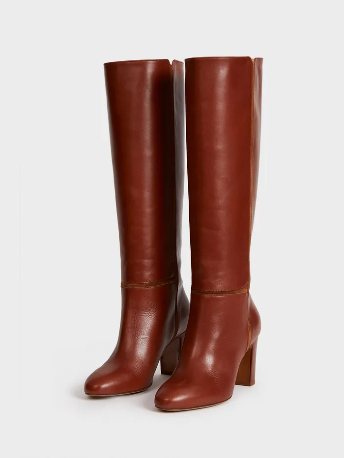 Shoes Camelia Boots Cuir Caramel 8211 Rouje Women