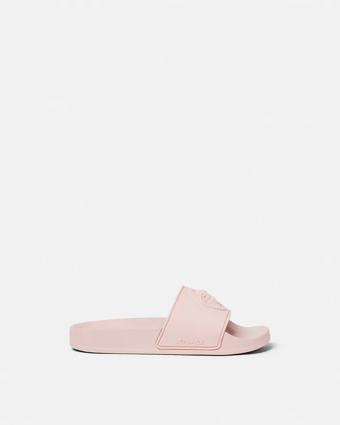 Shoes Kids Versace Medusa Sliders Light Pink