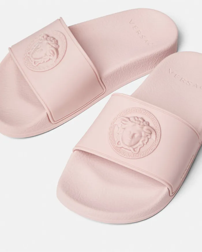 Shoes Kids Versace Medusa Sliders Light Pink