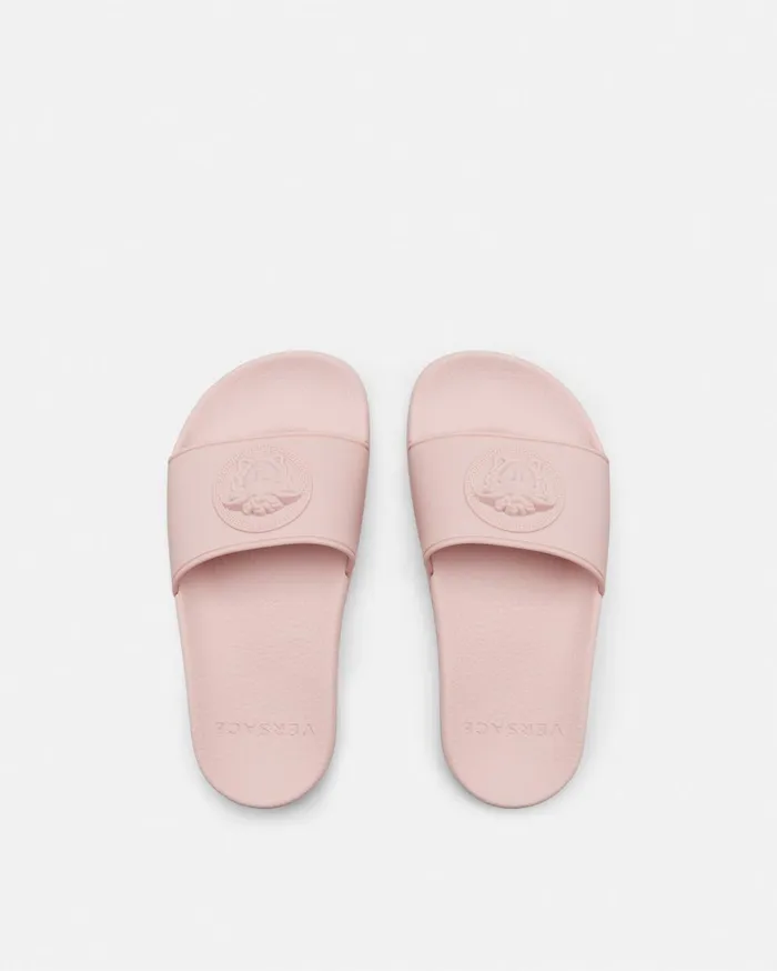 Shoes Kids Versace Medusa Sliders Light Pink