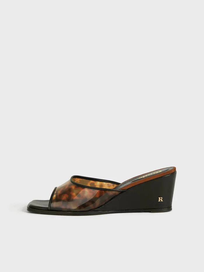 Shoes Natty Mules Tortoise Noir Rouje Women
