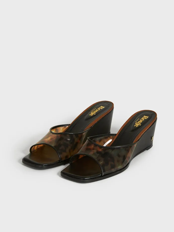 Shoes Natty Mules Tortoise Noir Rouje Women
